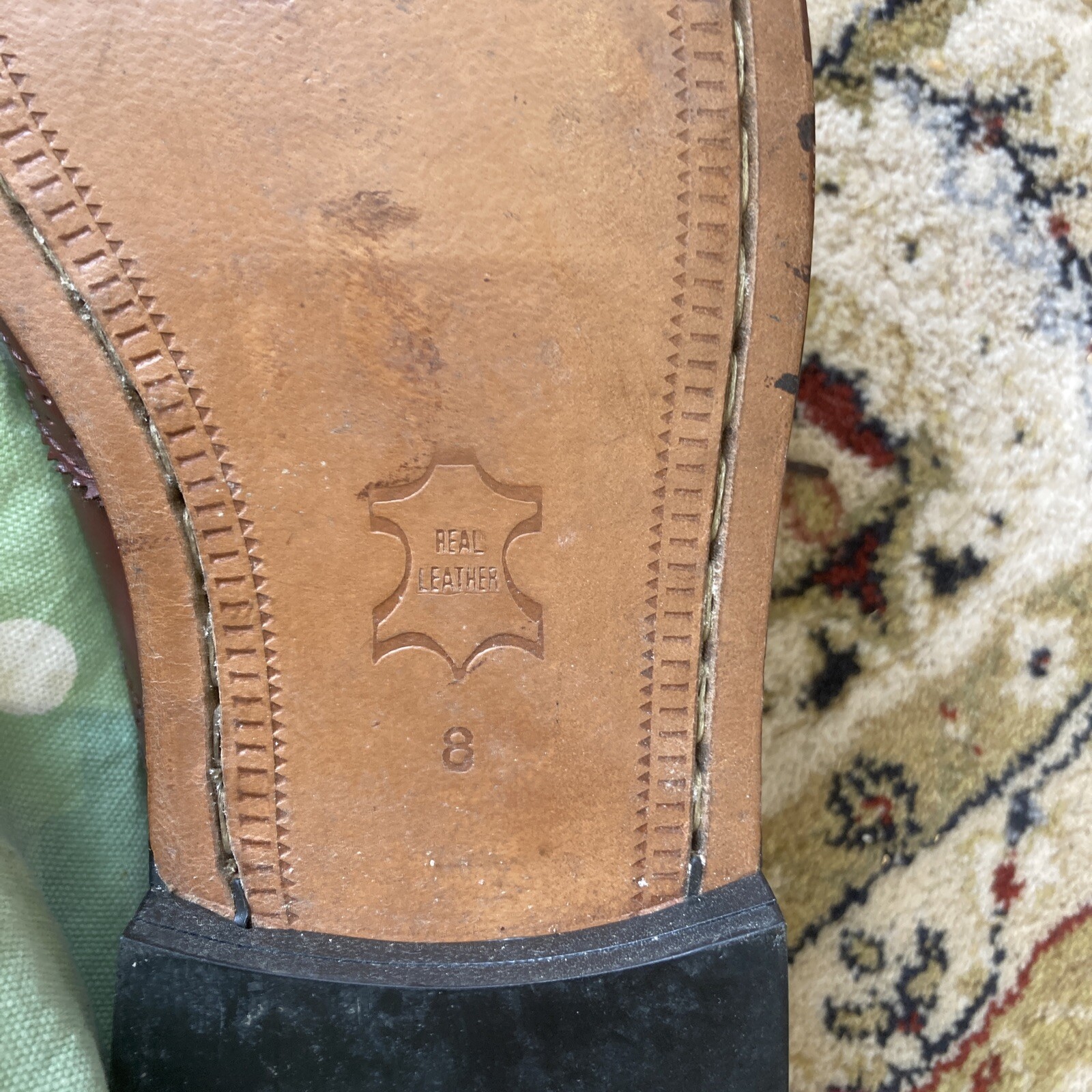 Clifford James Brown Leather Brogue Shoes UK 8,  Made in England 9