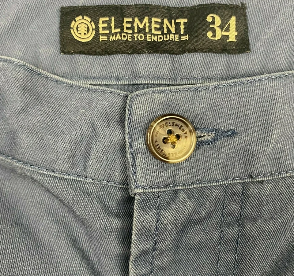 Element Made To Endure Skateboarding Mens 34 Lot of 2 Blue Black Chino Shorts - Image 4 of 4