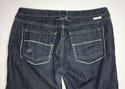 Women's Karmel & Alden Vintage Jeans Denim Pants Size 32 Capri Roll Over Pant