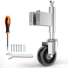Spring Loaded Gate Casters 4  Heavy Duty Gate Caster Wheels with Hardware 330 Lb