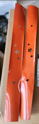 2 PK HUSQVARNA OEM 22'' STAR BLADES 580244001 580244002 532421825 CRAFTSMAN