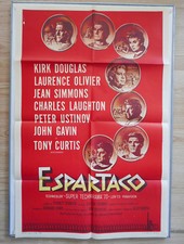 SPARTACUS KUBRICK 1st release Spanish movie poster 1960 KIRK DOUGLAS ROMANS
