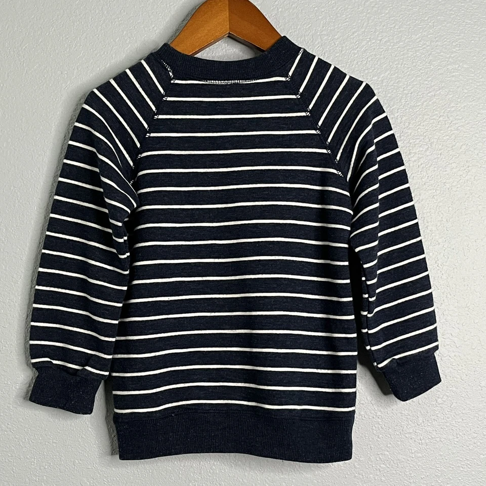 Little Me  Boys 3T Blue Striped Pullover Sweatshirt - Cars - Image 4 of 4