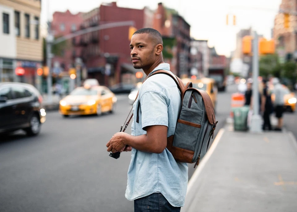 Mochila Ona Monterey DSLR acessórios para lentes de câmera couro lona bolsa grande estojo - Imagem 2 de 2