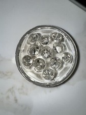 Vintage Clear Glass Flower Frog  11 Holes