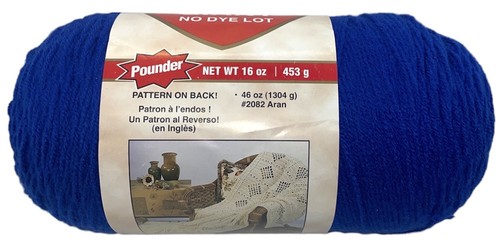 Red Heart GIANT POUNDER Yarn Royal Blue 16 Oz 100% Acrylic No Dye Lot - Picture 11 of 12