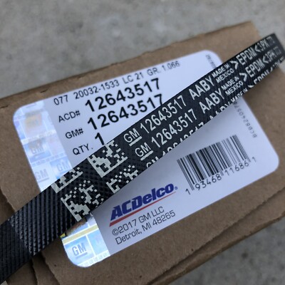 🔵 12658179 Vacuum Pump Belt 2015-18 Sierra Silverado Tahoe Yukon New