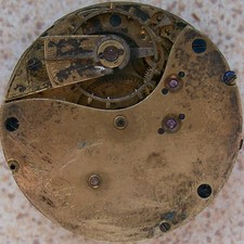 French Royal Exchange Pocket watch movement enamel dial 43 mm balance broken
