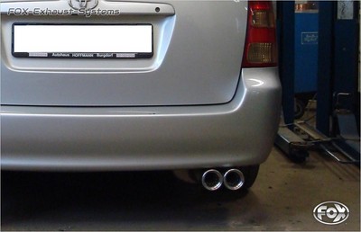 FOX Sport Exhaust Toyota Corolla E12 Kombi 1.4L 1.6L Diesel 2x80 Round
