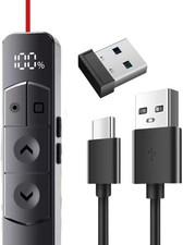 Wireless Powerpoint Presenter Pen Clicker Laser Rechargeable VAT inc Aucuda PPT