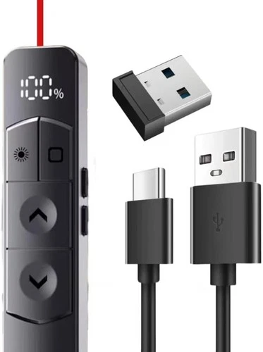 Wireless Powerpoint Presenter Pen Clicker Laser Rechargeable VAT inc Aucuda PPT