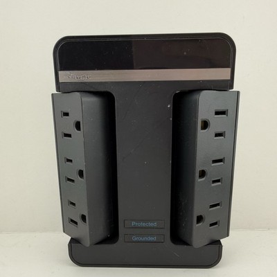 Rocketfish Wall Tap Surge Protector 6 Outlet 2 USB Tested Working