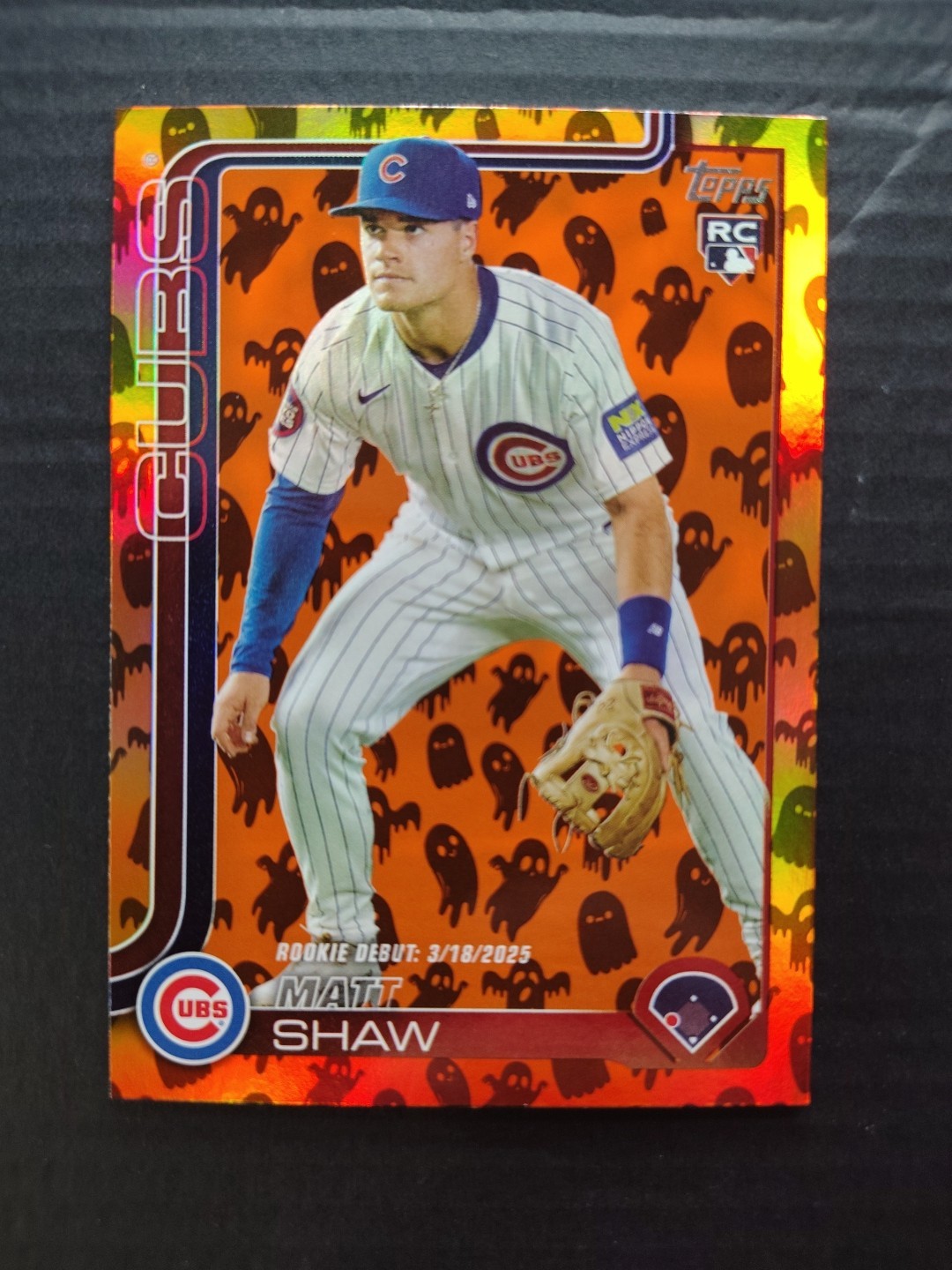 2025 Topps Update Holiday Ghost Foil SP MATT SHAW RC Chicago Cubs Rookie Debut