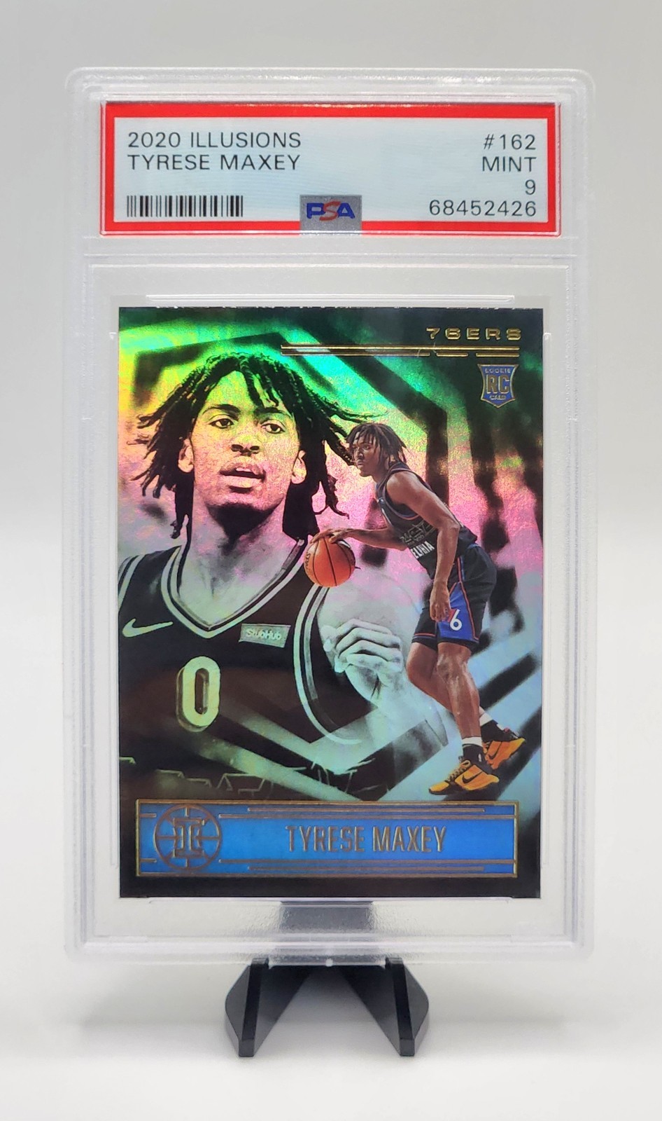 2020-21 Panini Illusions Tyrese Maxey RC #162 Rookie Card Graded PSA 9 76ers