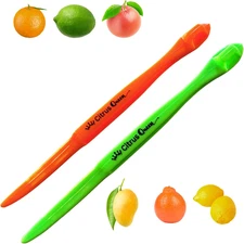 Orange Peeler Tool 2 Pack (Green & Orange), Easy Citrus Peel Cutter, Plastic Fru