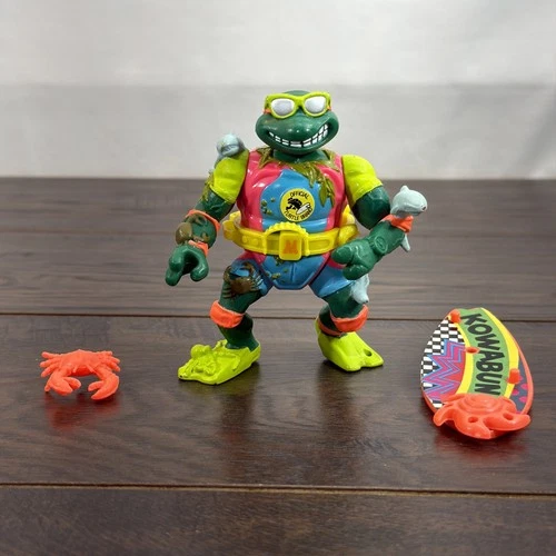 Vintage TMNT Sewer Surfin Mike Teenage Mutant Ninja Turtles 100% Complete