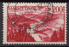 Saarland 254 gestempelt, gepr&uuml;ft Geigle BPP, Mi. 45,-