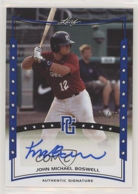 2014 Leaf Perfect Game Showcase Blue 6/25 John Michael Boswell #A-JMB Auto fm0