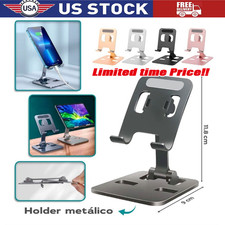 Universal Adjustable Metal Desk Tabletop Phone iPad Tablet Stand Foldable LOT