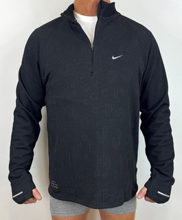 NEW mens NIKE shirt L RUNNING DIVISION MOVE TO ZERO 1/4 ZIP COLLAR Gear