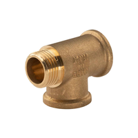 "Messing Gewinde-Fitting T-StüCk 1/2\" Ig - 1/2\" Ig - 1/2\" Ag (DN15) Schwere Ausfü"