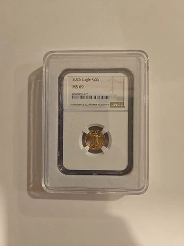 United States Mint 2026 American Eagle $5 Gold 1/10 oz NGC MS 69 Coin