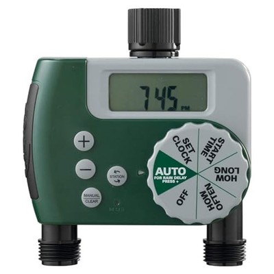 Orbit 2-Outlet Programmable Digital Hose Watering Timer for Lawn & Garden