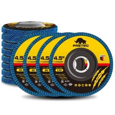 4-1/2" Zirconia Sanding Flap Discs 40 60 80 120 Grit 4.5" x 7/8" Grinding Wheels