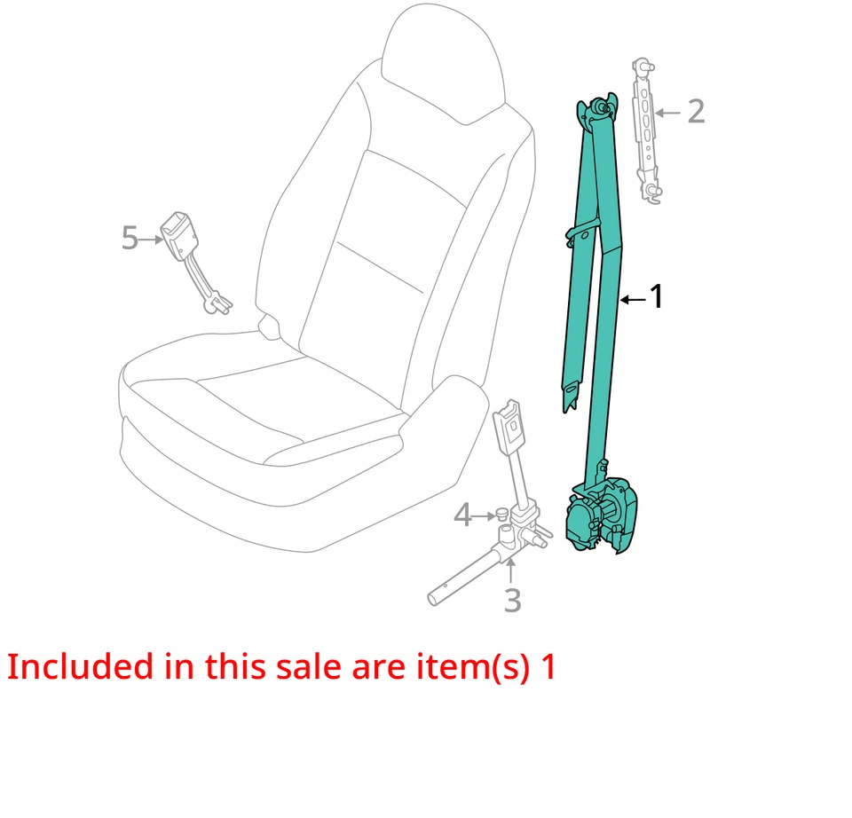 Cinturón de seguridad delantero cubo asiento conductor retractor se adapta a 14-15 SORENTO 10236284 Foto 4 de 4
