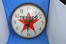 Vintage 1950s Sunbeam Texaco 16” Electric Advertising Clock Model C006 Works