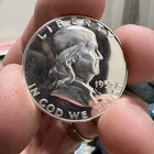 1955 Franklin Half Dollar Proof Uncirculated Nice Frost Cameo and deep mirror