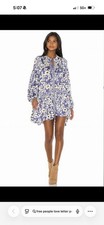Free People Women's XS Love letter Periwinkle/Floral Long Sleeve Tunic/Dress