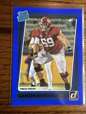 2021 Donruss #305 Landon Dickerson Press Proof Blue Philadelphia Eagles