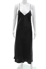 DANNIJO Womens Midi Slip Dress - Noir Size M