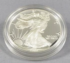 1987 S American Silver Eagle Proof 1 oz Silver Original Box & COA