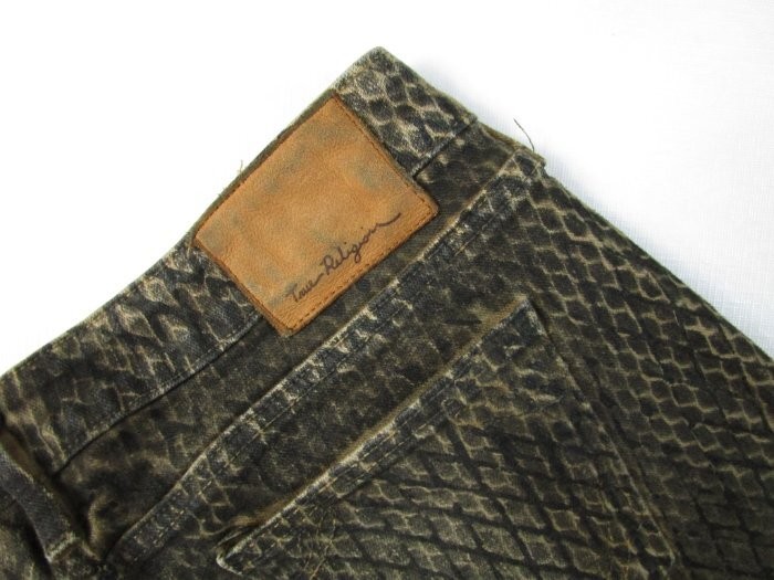 True Religion Halle Coated Snake Print Skinny Jeans Size 27 thumbnail 5