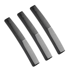 3 Packs Hair Combs for Men and Women Barber Comb Carbon 7 x 1 Inch, Black