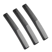 3 Packs Hair Combs for Men and Women Barber Comb Carbon 7 x 1 Inch, Black 
