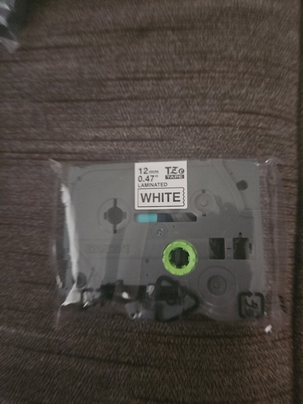 GENUINE OEM Brother P-Touch TZ-231 Black Print on White Tape Label 1/2"