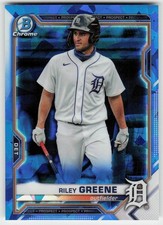 2021 Bowman Chrome Sapphire #BCP-188 Riley Greene BASEBALL Detroit Tigers
