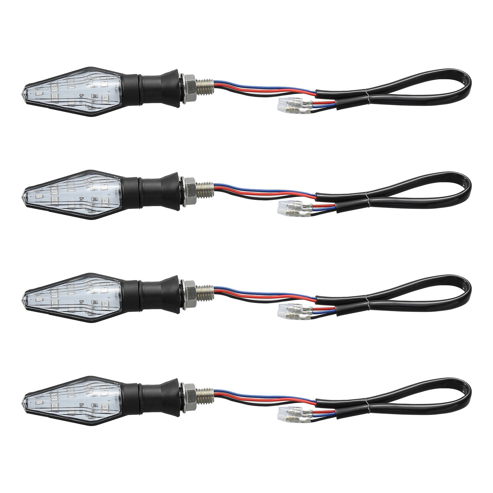 Clignotants moto LED à défilement étanches IP67 avec double faisceau bicolore