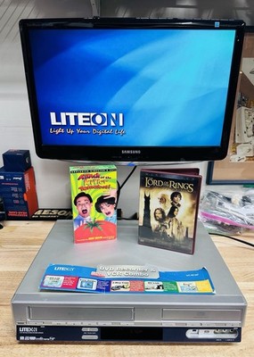 Liteon LVC-9016G DVD VCR Combo Recorder VHS to DVD Transfer No Remote - Tested!!