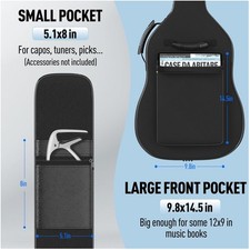 Protective Guitar Gig Bag - 39-41 Inch, Weather-Resistant