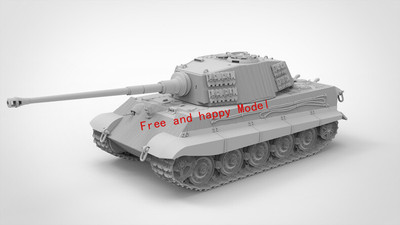3D Printing Model 1/72 Germany Tiger King tank  Model Unpainted