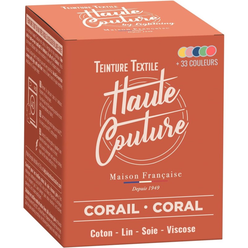 Teinture textile tout-en-un corail ravive les tissus sans décoloration
