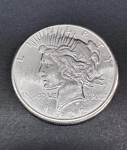 1922-S Peace Dollar Silver $1 XF/AU Better Date San Francisco Mint
