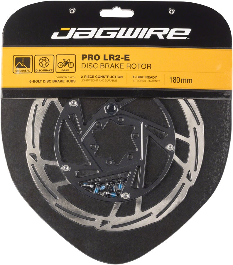 Jagwire Pro LR2-E Ebike 180mm Disc Brake Rotor with Magnet 6-Bolt Two-Piece 8690₽