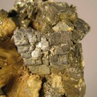 3.1" PYRITE Crystals Cluster on Matrix Rock - Alnif, Morocco — photo 5