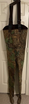 #ad Cabelas Chest Wader Mens XLT Tall Neoprene Realtree Camo Stockingfoot Suspenders $44.95