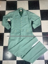 Men's VTG 70s Light Green 2 PC Levi's Panatela Leisure Suit Sz L 1970s Disco